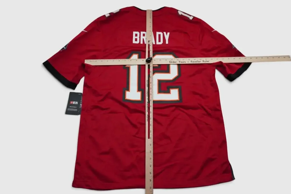Tampa Bay Buccaneers Jersey Mens Large Red NFL Tom Brady 12 Nike On Field
